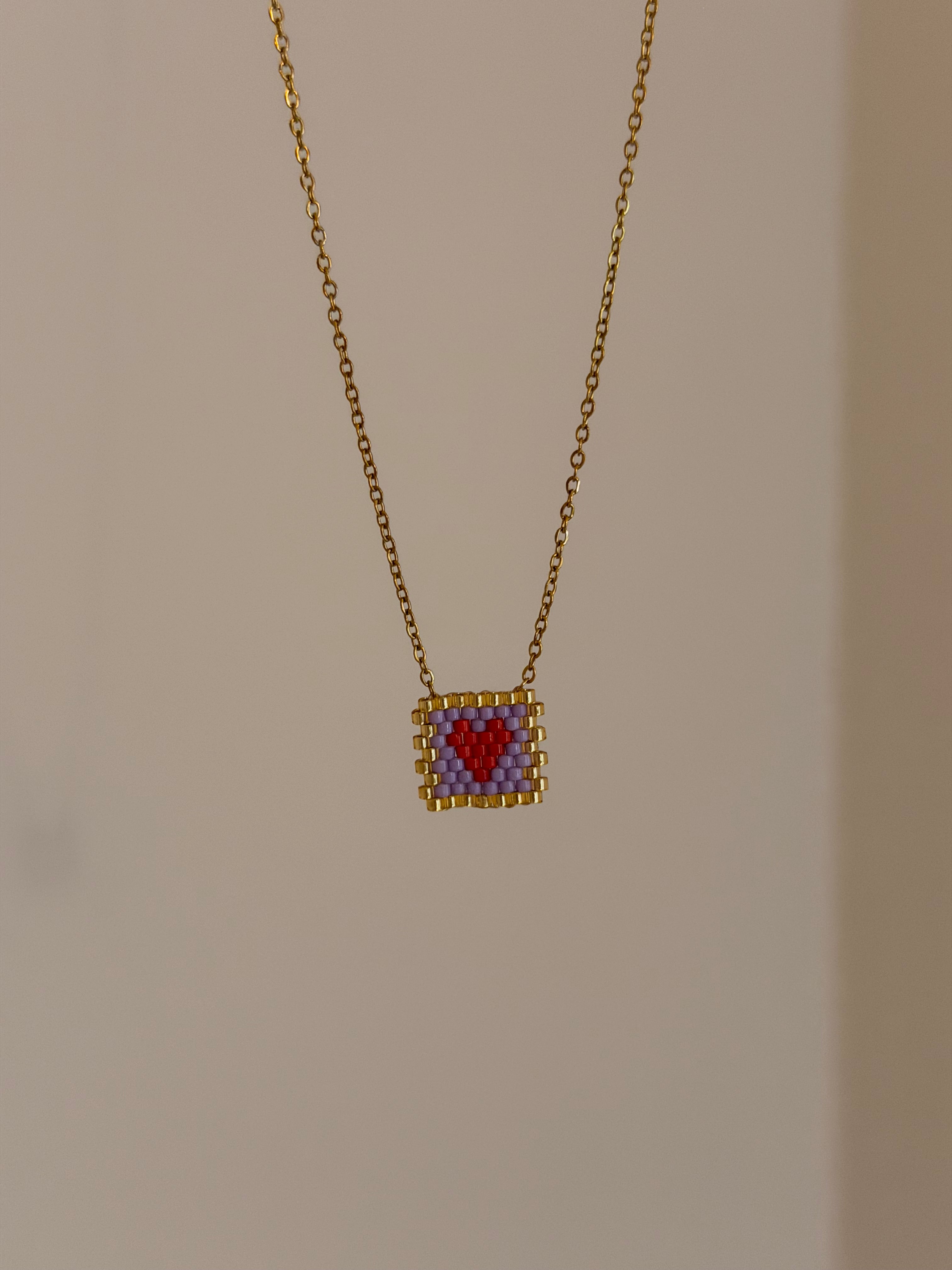 Red heart necklace