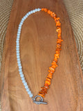 Orange & pearl