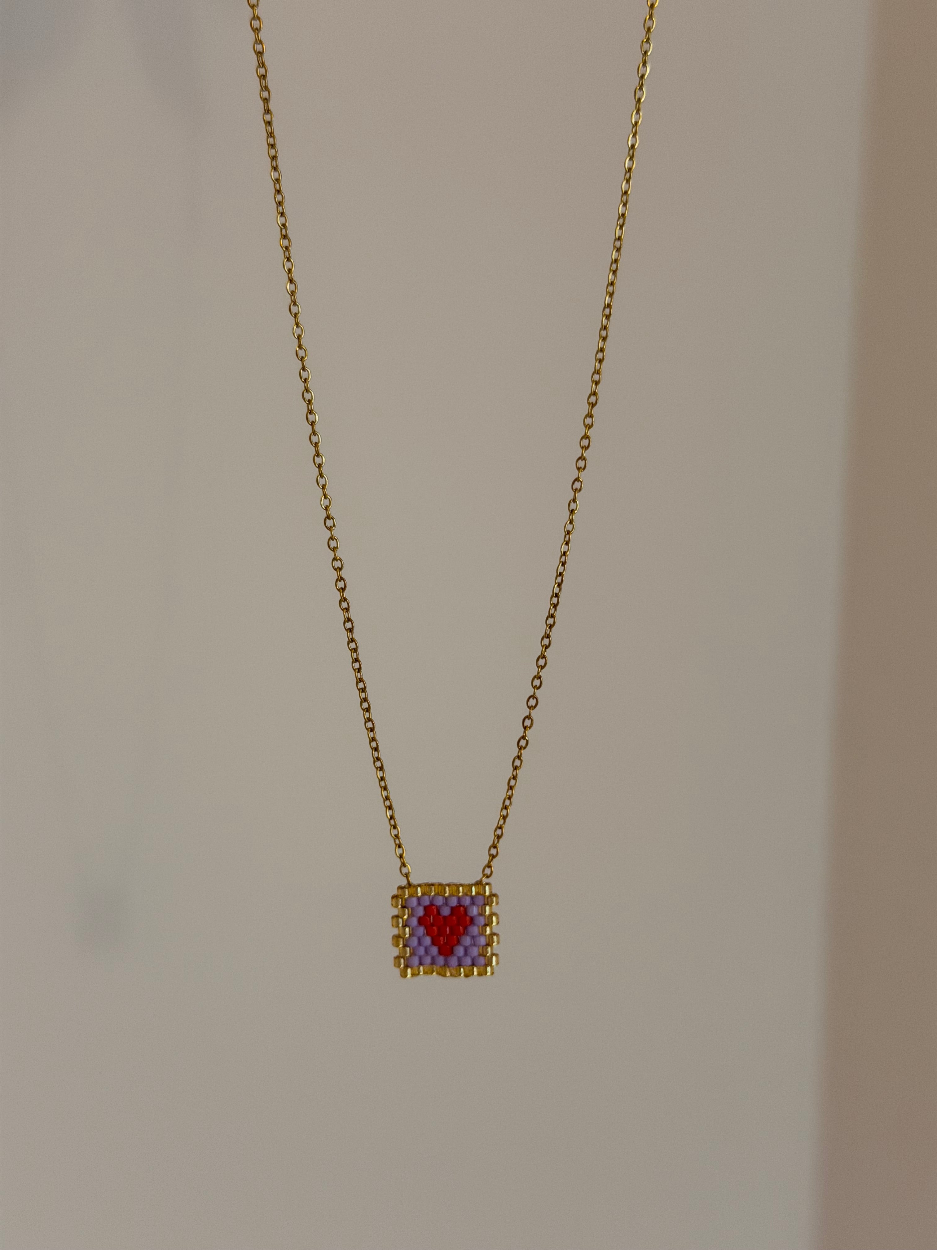 Red heart necklace