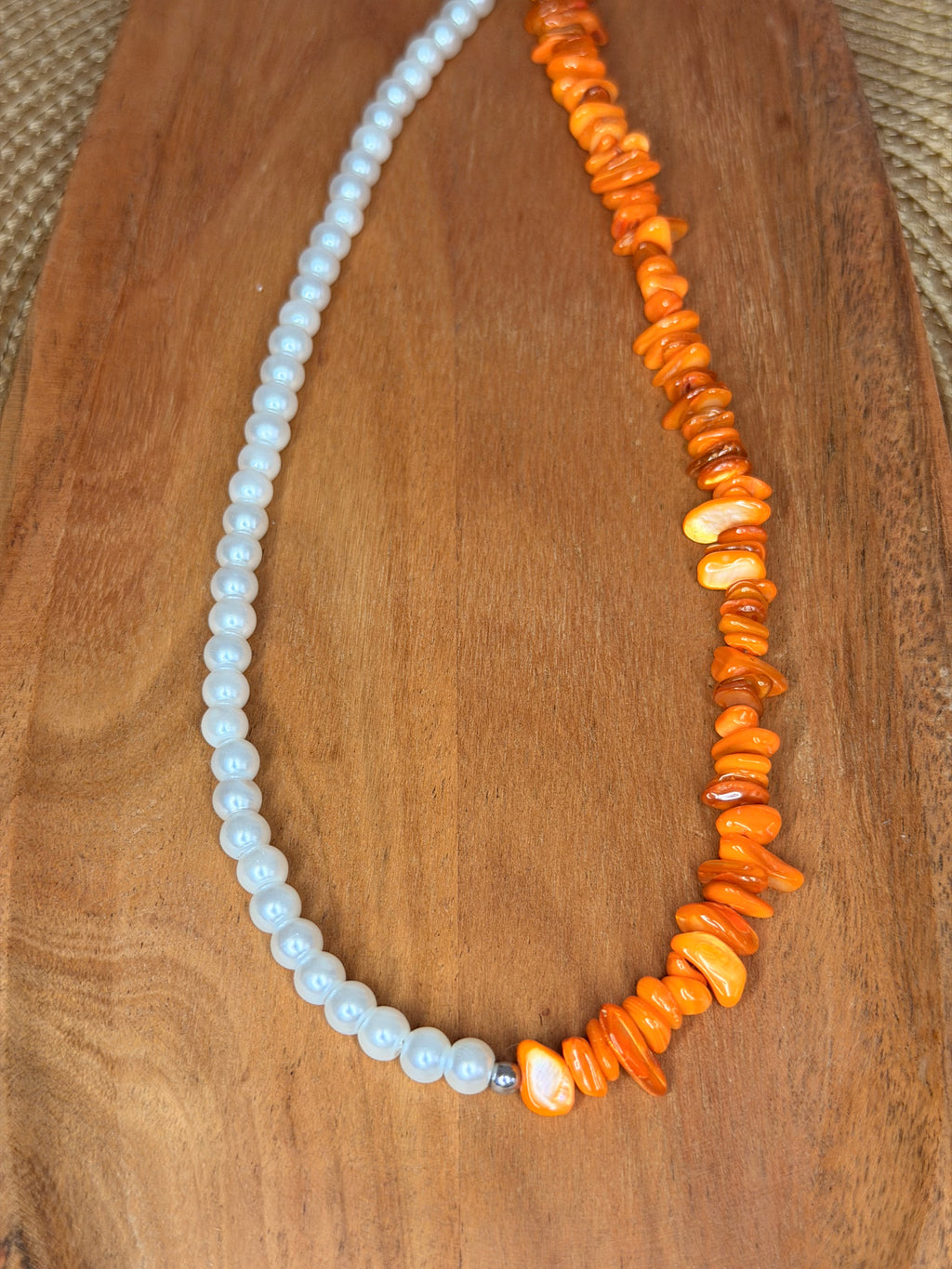 Orange & pearl